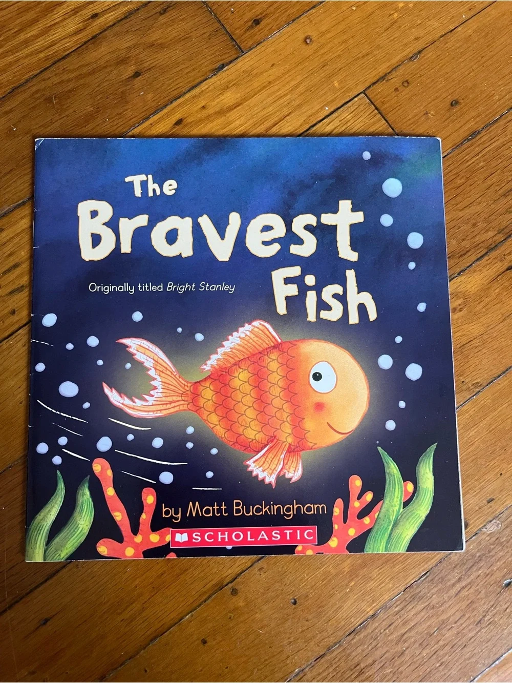 Scholastic The Bravest Fish Picture Book — Orange & Blue Cover